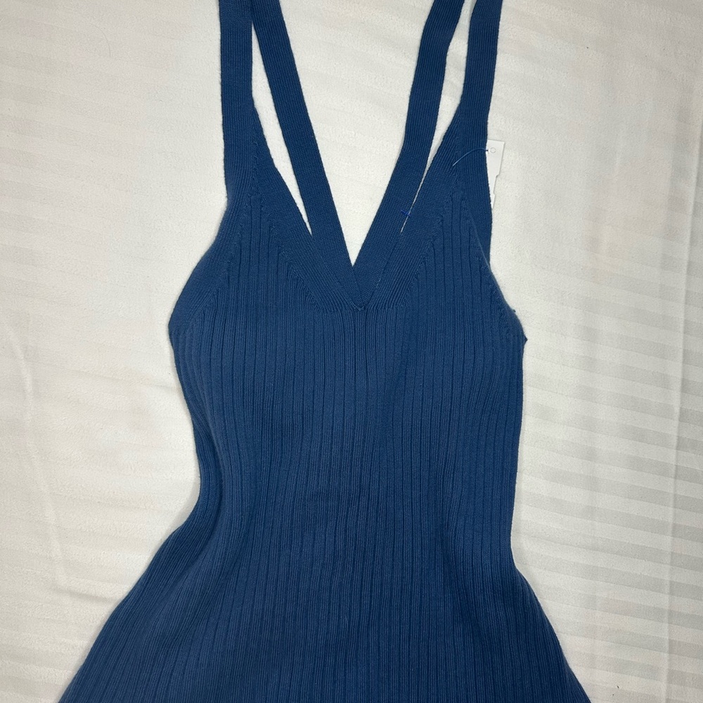 BANANA REPUBLIC Blue Ribbed Knit Women's Top